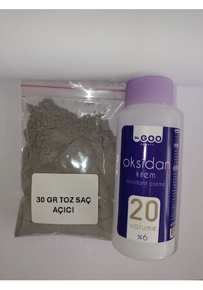 Qf Toz Saç Açıcı 30 Gr Ve 60 Ml 20 Vol Oksidan Krem