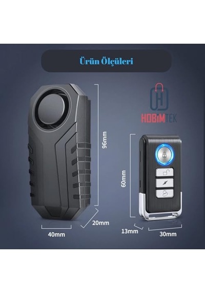 4Riders Ht-53 Motosiklet Bisiklet Alarmı Uzaktan Kumandalı 113db Su Geçirmez Kablosuz Hırsızlık Koruması Alarm Bisiklet Araba Scooter Pilli