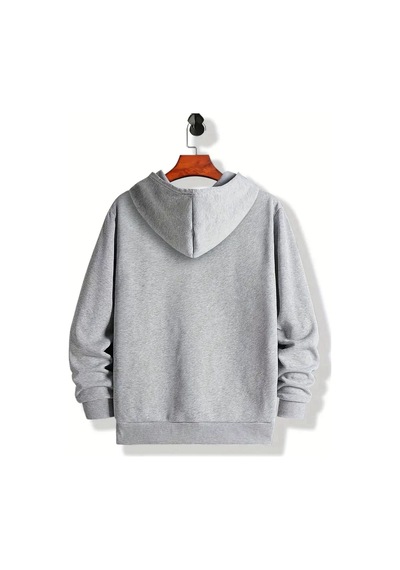Medinenur Paris Jet Desenli İçi Pamuk Sweatshirt Gri