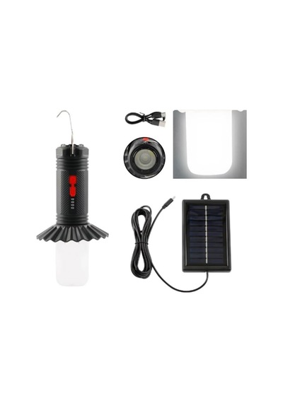 Gs-505 Solar Güneş Enerjili Led Kamp Lambası, Taşınabilir Outdoor Fener, 10 Watt, 3 Mod, Şarj Edilebilir Diğer