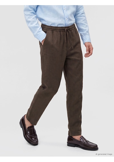 Lcw Vision Mavi Regular Fit %100 Keten Erkek Gömlek