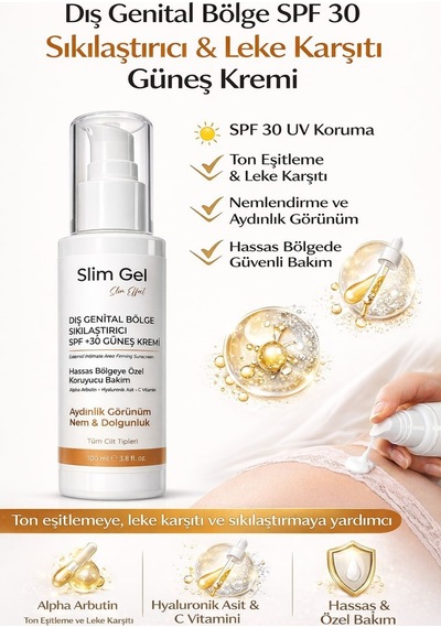 Intim Genital Bölge Sıkılaştırıcı & Aydınlatıcı & Ton Eşitleyici Spf +30 Güneş Bakım Kremi -