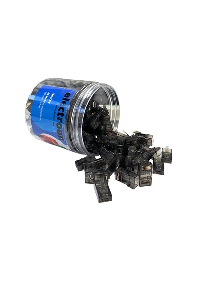 Electroon Siyah Cat6 Ezrj45 Açık Uçlu Soket 8p/8c - 100adet