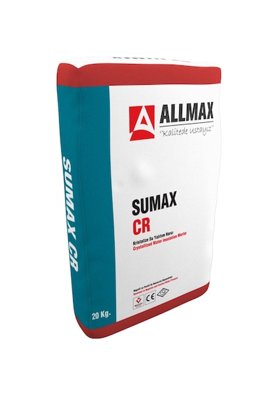Allmax Sumax Cr Kristalize Su Yalıtım Harcı 20 KG Allmax Sumax Cr Kristalize Su Yalıtım Harcı 20 KG