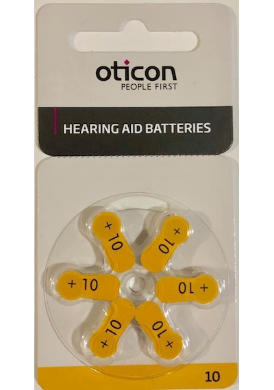 Oticon 10 Numara 1.45V İşitme Cihazı Pili 6 x 10'lu