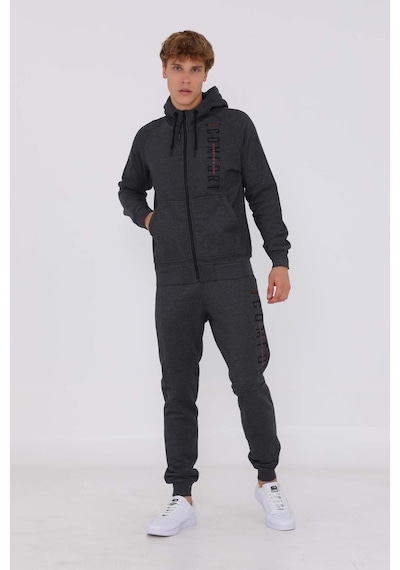 Maraton Sportswear Regular Erkek Ribana Paça Basic Siyah Eşofman Altı 20105-siyah Siyah