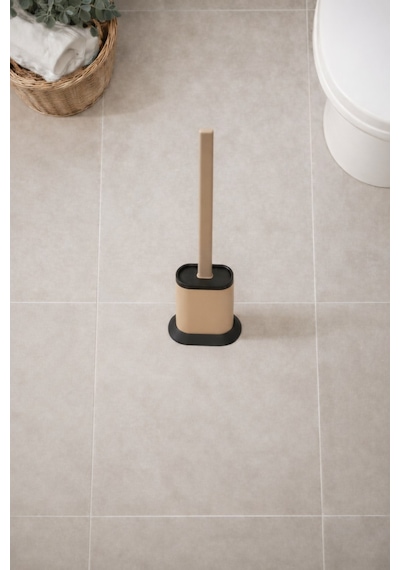 Silikon Tuvalet Fırçası Pratik Silikon Wc Klozet Fırçası Bej S-210 Bej