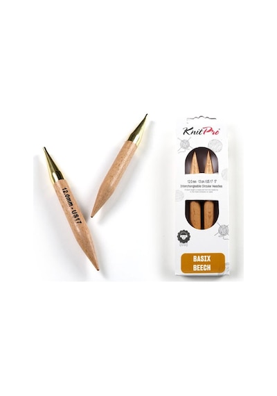 Knitpro Basix Birch Huş Ağacı Şiş Ucu Basix Beech Normal I.chng Ndl 12.00mm 35645
