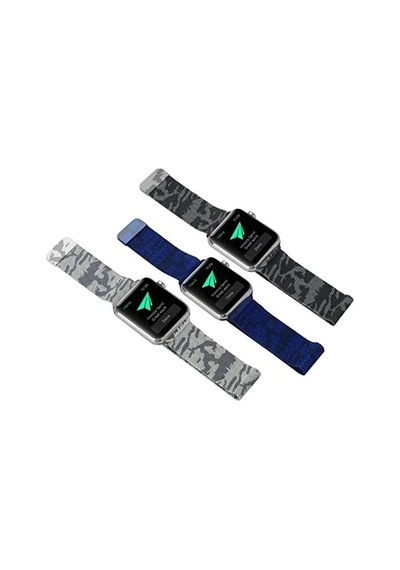 Ally Apple Watch Uyumlu 7-8 45mm 6-5-4 44mm Kayış Kordon Metal Milano Loop Kamuflaj 3-2-1 42mm- 5775
