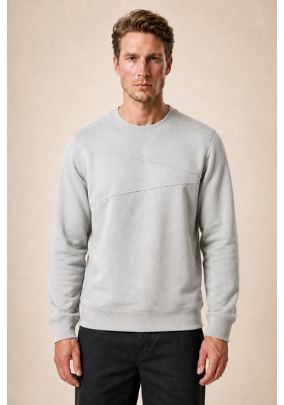 Redline Lines Regular Fit Kışlık Sweatshirt Gri
