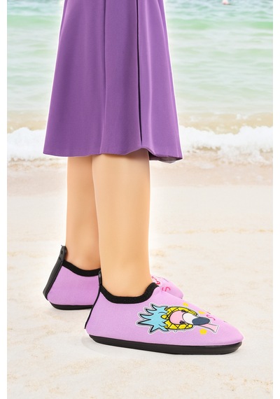 Kiko Kids Bird Havuz Plaj Kız Çocuk Deniz Ayakkabısı 8535 Mor Mor