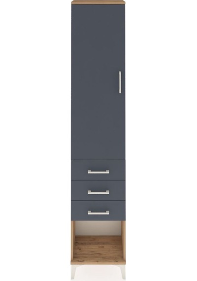 Arges Dolap 2 Raflı 3 Çekmeceli Tek Askılı 44x30x221 Çam-antr... Çam