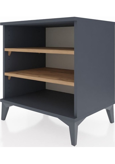 Hyperion Komodin 2 Raflı 60x44x64 Antrasit-çam Antrasit