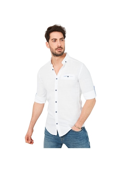 Buratti % 100 Pamuklu Slim Fit Uzun Kollu Erkek Gömlek Cf21S111498 Beyaz