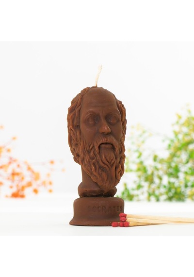 Mitr Socrates Temalı Sıcak Temalı Balmumu Mum Çok Renkli