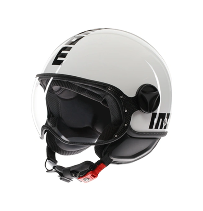 MomoDesign FGTR Classıc Mono Açık Kask Beyaz Siyah