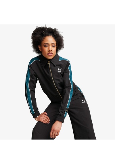 Puma T7 Track Kadın Siyah Eşofman Üstü Düz 626806