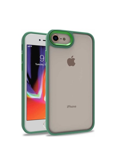 Apple Uyumlu iPhone 8 Kılıf Zore Flora Buton,Kenar Çevresi Renkli Kılıf