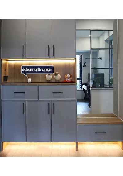 Dokunmatik 120cm Gün Işık Tak Çalıştır Led Mutfak, Dolap, Tezgah Altı, Duvar Dekoratif Gece Lambası Gün Işığı