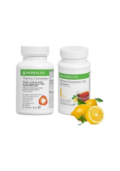 Herbalife Bitkisel Konsantre Limonlu Çay 50 G Thermo Ile Bölgesel Kilo Sorunları Için Ideal 2 Li Paket