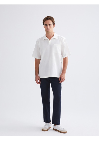Lcw Vision Beyaz Regular Fit Kısa Kollu Oxford Erkek Gömlek