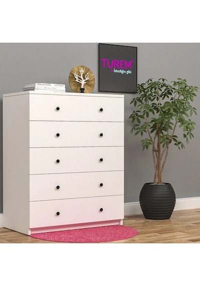 Trendy 5 Çekmeceli Şifonyer Mdf Antrasit Trendy 5 Çekmeceli Şifonyer Mdf Antrasit