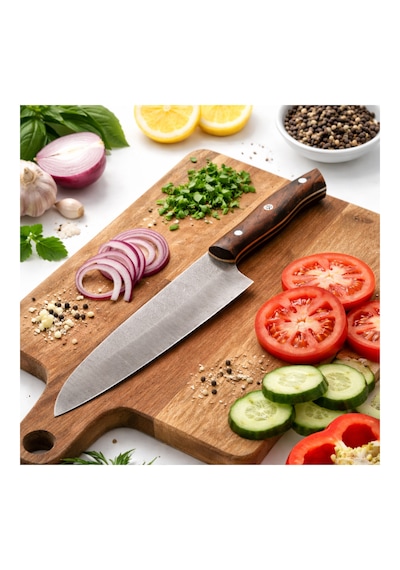 CH woodline N690 Santoku Şef Bıçağı Avusturya N690 Çelik, Ceviz Saplı, Ultra Keskin El Yapımı Mutfak Bıçağı, Et Balık Ve Sebze Kesimi İçin çok renkli - CH woodline N690 Santoku Şef Bıçağı Avusturya N690 Çelik, Ceviz Saplı, Ultra Keskin El Yapımı Mutfak Bıçağı, Et Balık Ve Sebze Kesimi İçin çok renkli -