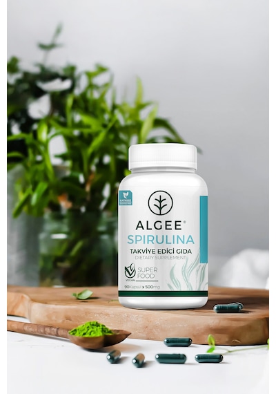 Algee Spirulina Bitkisel Takviye 90 Kapsül