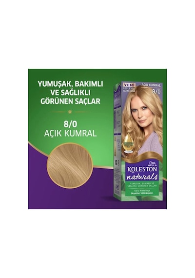 Hubrendy Tedarik Naturals Saç Boyası Açık Kumral 8/0