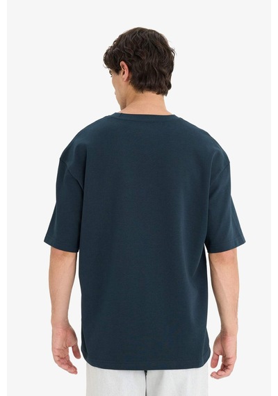 Defacto Nefes Alabilen Oversize Tişört E9798AX25AU Lacivert
