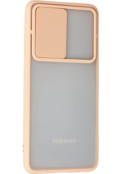 Cosmotex Newface Samsung Galaxy A52 Kılıf Palm Buzlu Kamera Sürgülü Silikon - Pembe