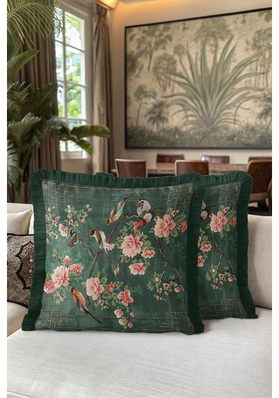 Egzotik Kuşlu Çiçekli Vintage Tasarımlı Saçaklı Yastık Kılıfı - Pembe Gri Püsküllü Kırlent Kılıfı Puslu Sahil Nektar Egzotik Kuşlu Çiçekli Vintage Tasarımlı Saçaklı Yastık Kılıfı - Pembe Gri Püsküllü Kırlent Kılıfı Puslu Sahil Nektar