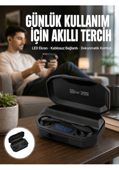 Kulak İçi Bluetooth Kulaklık Rgb Işıklı Çift Mikrofonlu İos/android Uyumlu Bt 5.2 Yeni Nesil - Lisinya