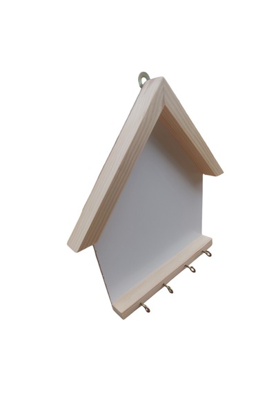 Ahşap Çerçeveli Boyanabilir Açık Anahtarlık Panosu 20x25cm Beyaz