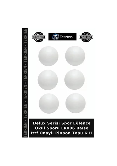 Delux Serisi Spor Eğlence Okul Sporu Lr006 Raıse Ittf Onaylı Pinpon Topu 6'lı