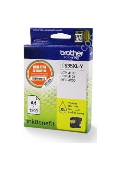 Brother Lc535Xly Dcp-J105 & Mfc-J200 Sarı Kartus 1300 Sayfa