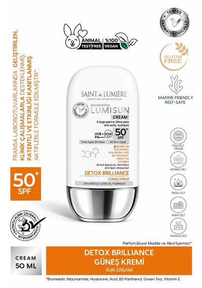 Lumısun Detox Brilliance Spf 50+, 50 Ml Güneş Kremi