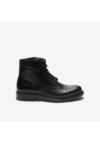 Nero Black Bot Erkek 9824 Exton Soft Lace-up Boot With Side Zip siyah