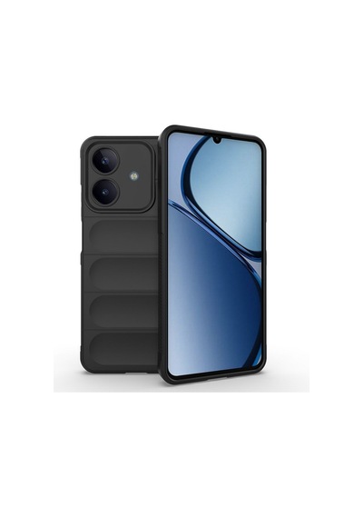 Realme Note 60 Uyumlu Silikon Kılıf - Kamera Korumalı Esnek Yeni Nesil Airbag Kapak - Siyah