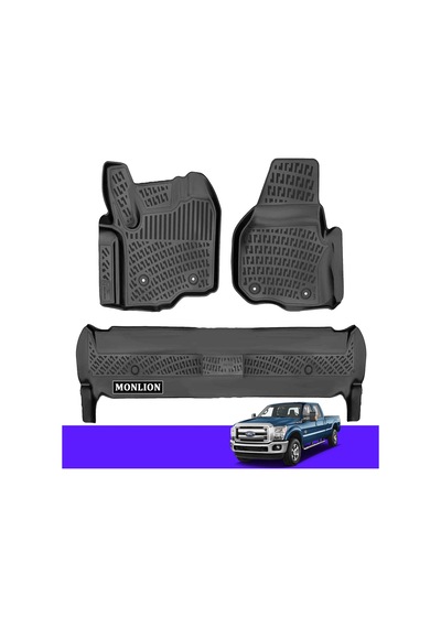 Ford F-250 / F-350 / F-450 / F-550 İçin 2012-2016 Supercrew 3d Araba Paspaslar, Ön Ve Arka