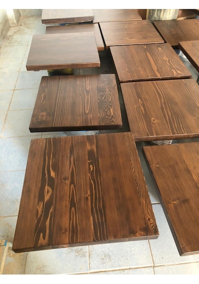 Bintaş Mobilya Kütük Masa Üstü 70x70.cm Çok Renkli
