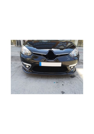 Renault Fluence Makyajlı Uyumlu Ön Lip Tampon Eki Body Kit Yumuşak Mat Siyah Kırılmaz