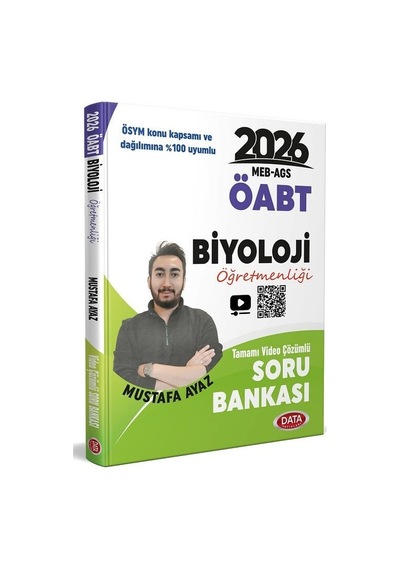 Data 2026 Öabt Meb-ags Biyoloji Öğretmenliği Soru Bankası Çözümlü - Mustafa Ayaz Data Yayınları