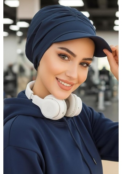 Aişe Tesettür Lacivert Tesettür Şapka