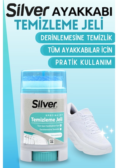 Silver Spor Ayakkabı Temizleme Jeli Deri Ve Sneaker Leke Çıkarıcı Yenile Renksiz