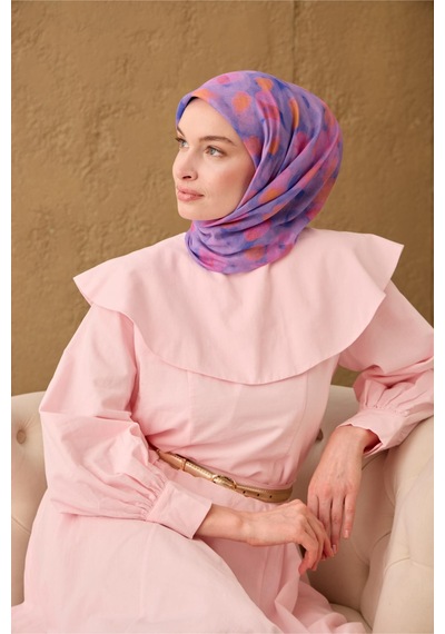 Silk Home Soft Eşarp 73098-12 Eflatun, Pembe, Turuncu