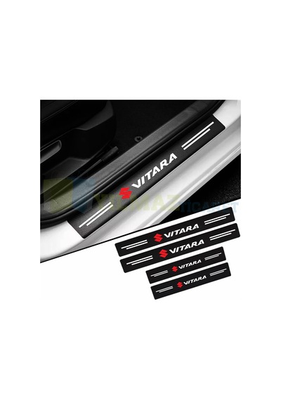 Suzuki Vitara Karbon Kapı Eşiği Koruma Oto Sticker Etiket 4 Parça