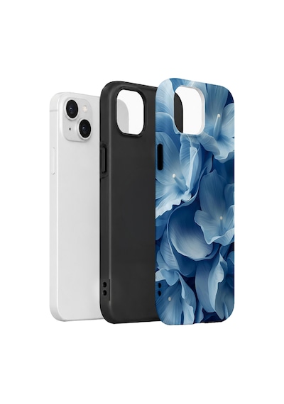 Velvoria Valestra Mavi Ortanca Apple iPhone Uyumlu 15 Darbe Korumalı Kılıf Valestra Select - Mavi Ortanca