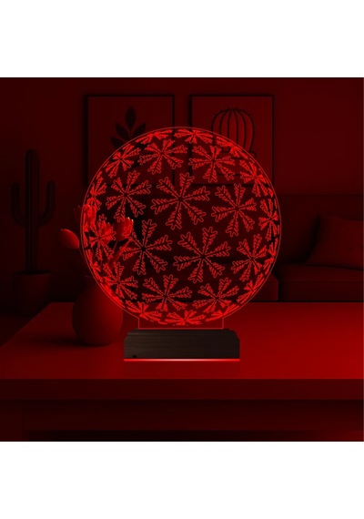 Luvivia Kar Tanesi 3d Lamba - Masa Gece Lambası V2 Şeffaf