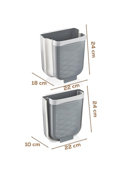 L-00869-2 Asılabilir Dolap İçi Düzenleyici Organizer Katlanabilir Çöp Kovası Diğer